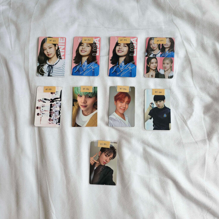 BLACKPINK Set - 100 | BTS Set - 690 | EVNNE Jihoo - 80 | For more detailed prices, check declutter list